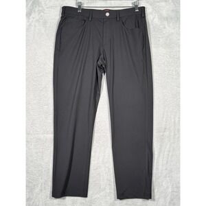 Redvanly Pants Mens Lx26.5 Black Stretch Chino Golf Lightweight Kent *SHORT